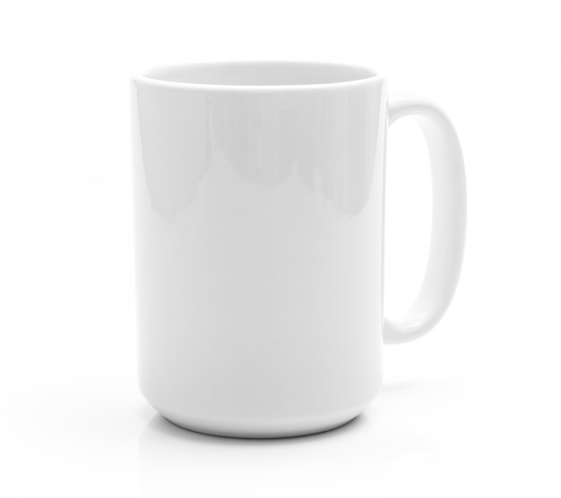 White cup on white