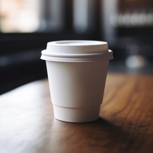 A white cup with a coffee generative ai