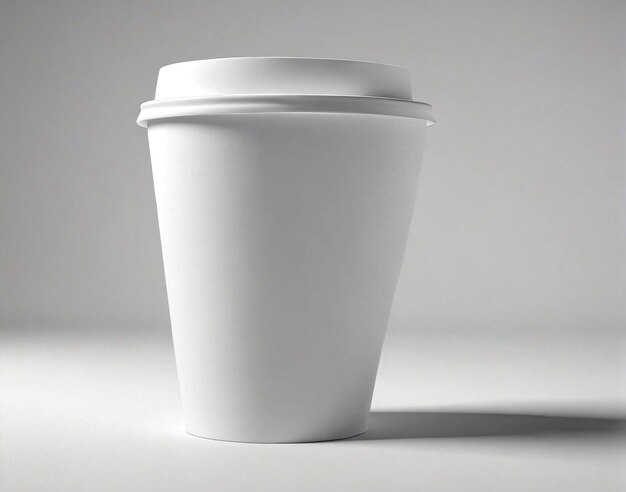 a white cup with a lid