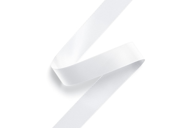 White curl silk ribbon Decorative grosgrain tape for birthday surprise Adorn organza for festive