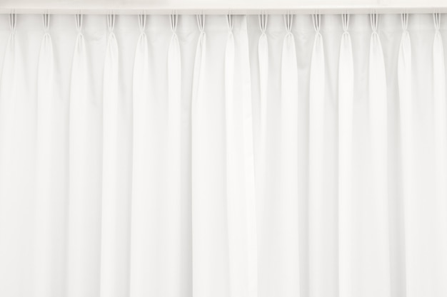 White curtain background. 