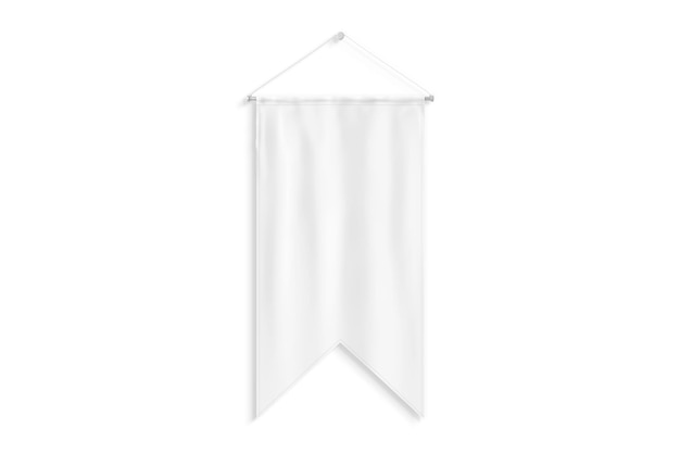 Photo white curtain hanging on a white wall