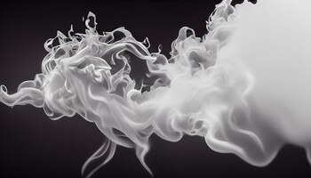 Белая кривая туман дым облака огонь и темный фон с прожектором абстрактное искусство иллюстрации использование текстуры шаблона для рекламного плаката и шаблона бизнеса цифровое искусство