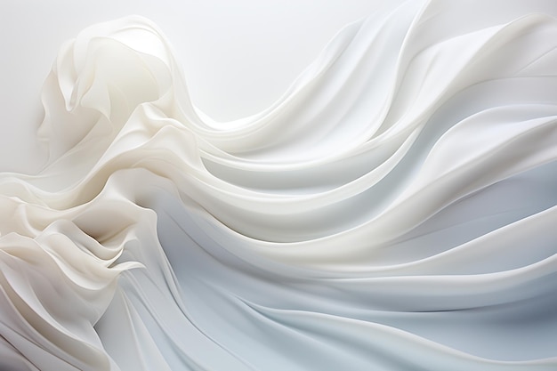 Белые изогнутые формы Абстрактный фон 3D-илюстрация
