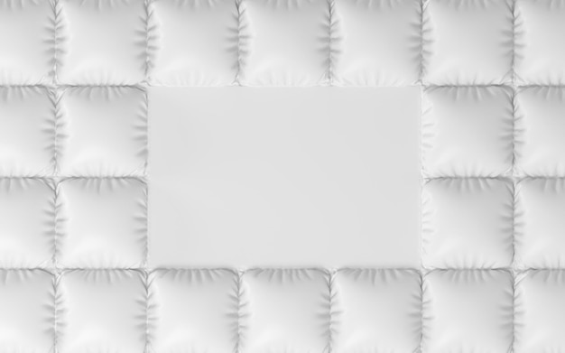 Foto un cuscino d'aria bianco rendering 3d