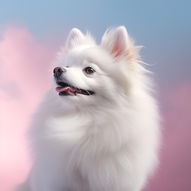 White cute dog