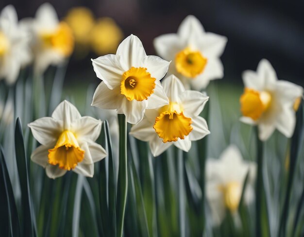 A white daffodils flowers