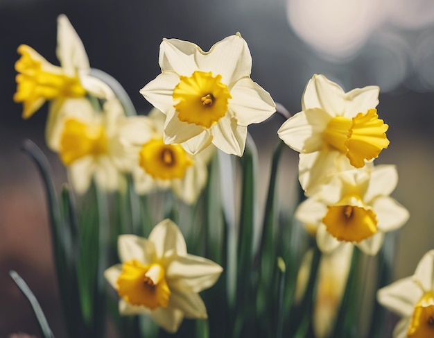 A white daffodils flowers