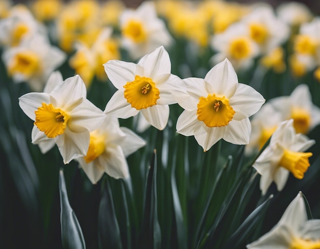 A white daffodils flowers