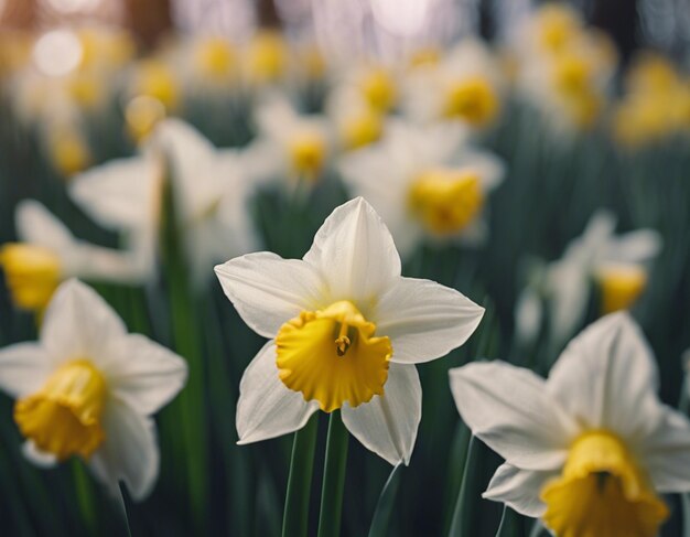 A white daffodils flowers