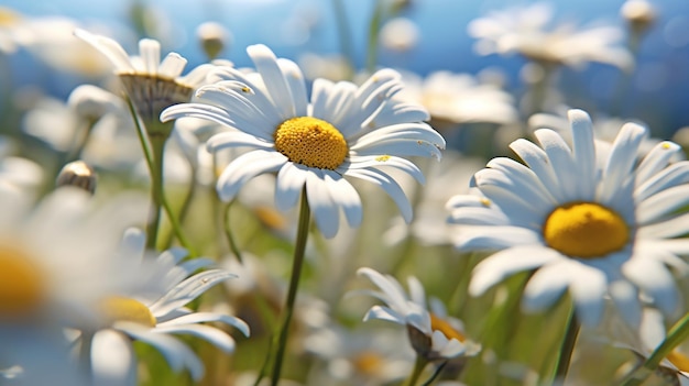 white daises