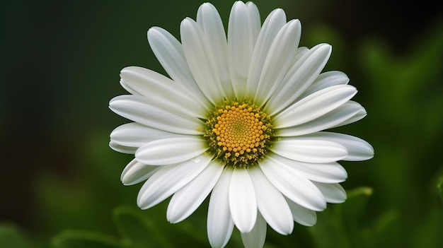 A white daisy with a yellow center