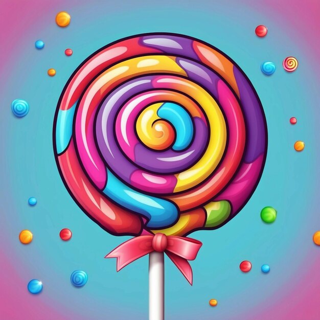 white day lollipop candy illustration