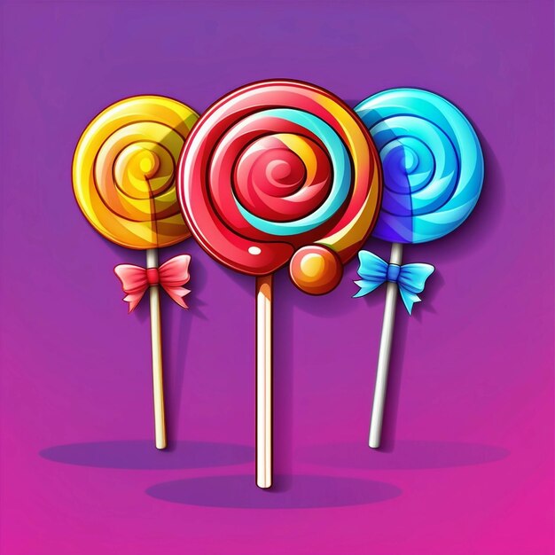 white day lollipop candy illustration