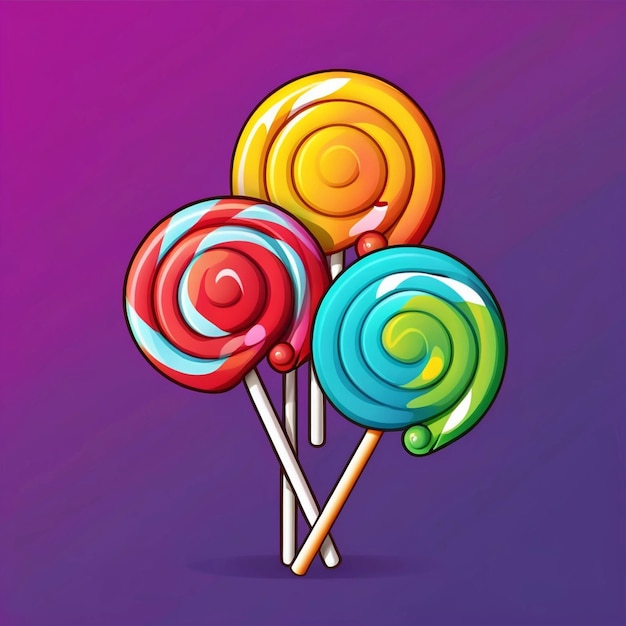 white day lollipop candy illustration