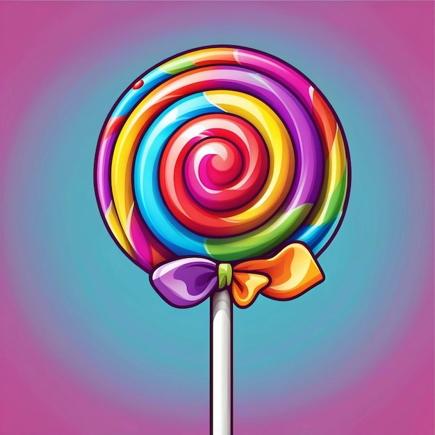 Photo white day lollipop candy illustration