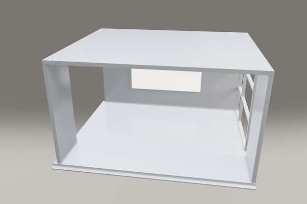 a white desk with a white box on the top
