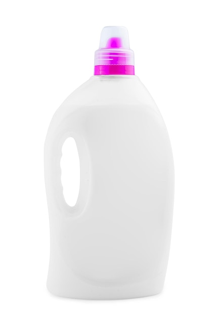 Photo white detergent bottle for packaging isolated on white background