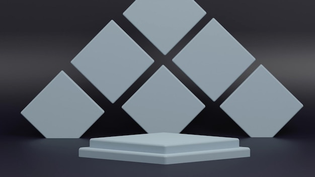 Photo a white diamond blocks are displayed on a black background.