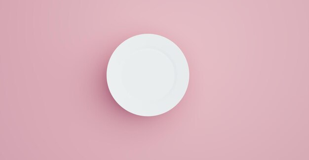 White disk on pink background