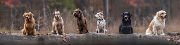 フェンスの上に座っている白い犬