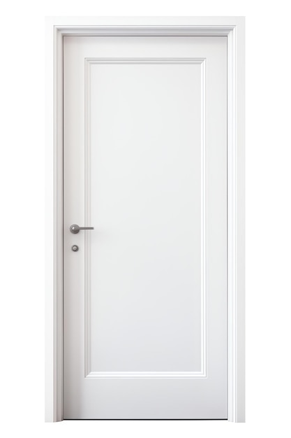 Photo a white door with a silver handle