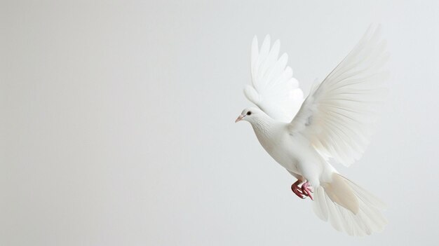 White dove flying