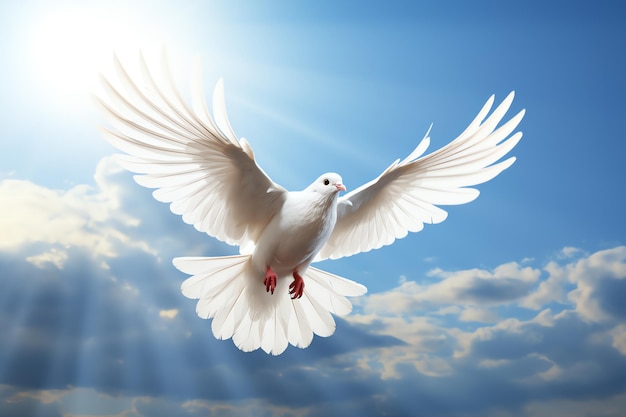 white dove in the sky AI generated image