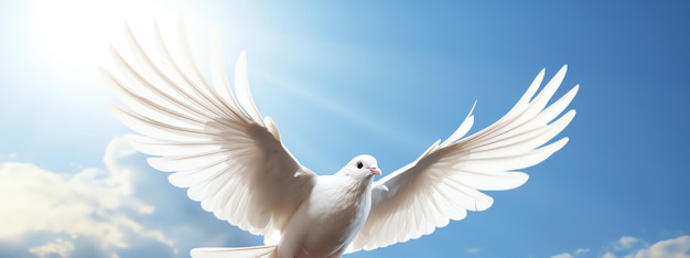 white dove in the sky AI generated image