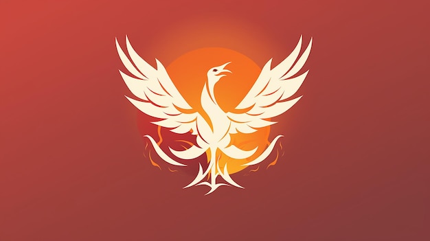 a white dove with a gold symbol on it