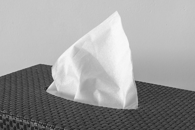 White dry napkin. Close-up