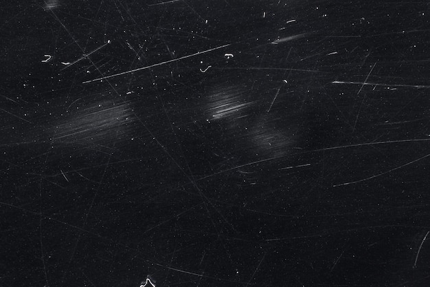 Photo white dust and scratches on black background