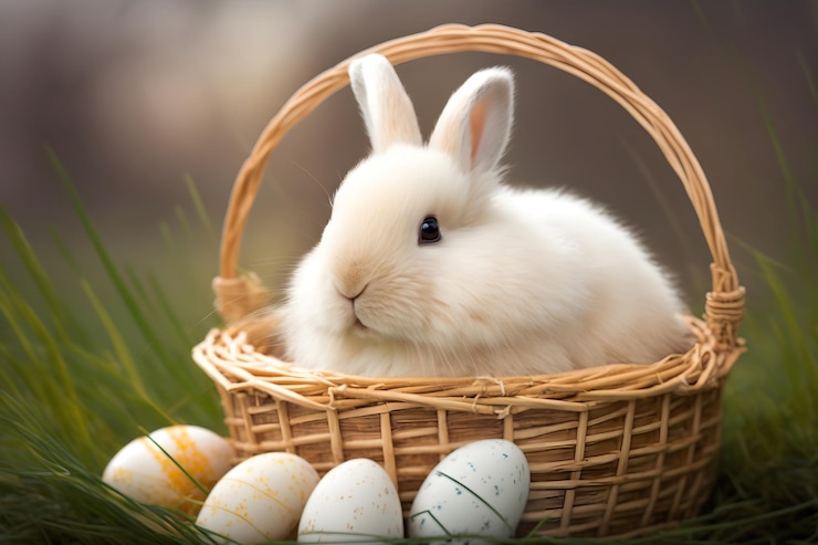 white-easter-bunny-with-eggs-basket-gras