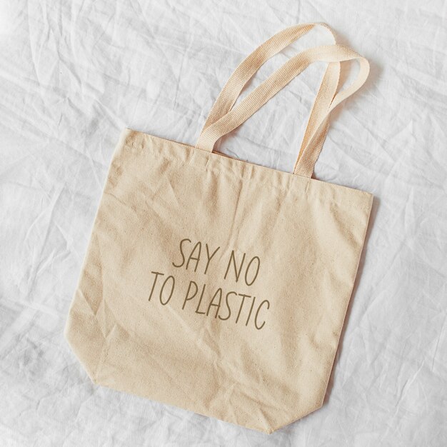 White eco bag mockup. Blank Shopping sack with copy space