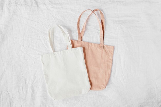 White eco bag mockup. Blank Shopping sack with copy space