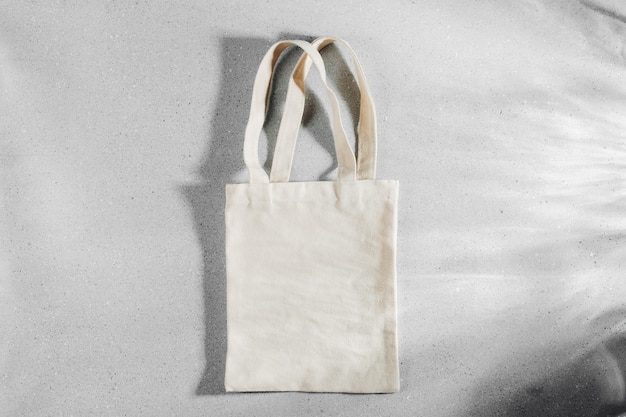 White eco bag mockup, shopping sack blank template with copy space.