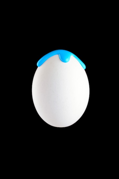 White egg drenched colors