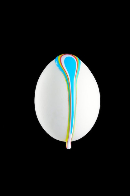 White egg drenched colors