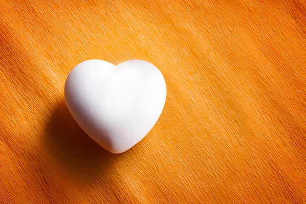 White egg in the shape of heart
