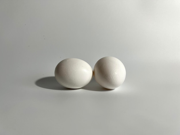 white eggs on a light background easter