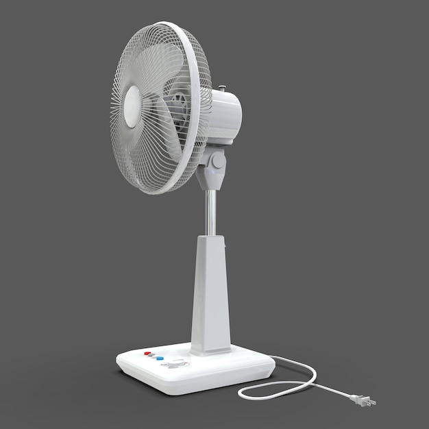 White electric fan