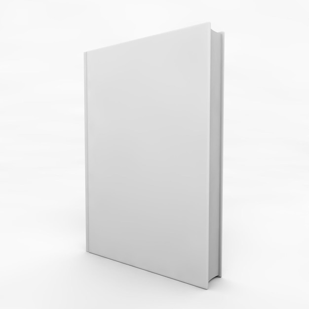 White empty book over white background