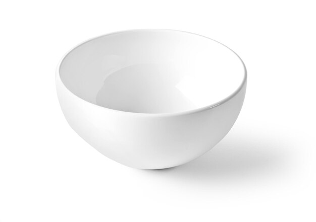 White empty bowl isolated on white background