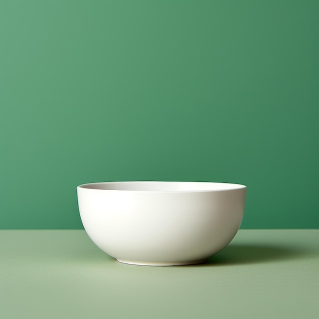 사진 녹색 배경 생성 ai에 흰색 빈 그릇