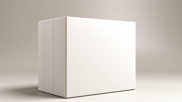 Foto scatola vuota bianca su sfondo di colore bianco