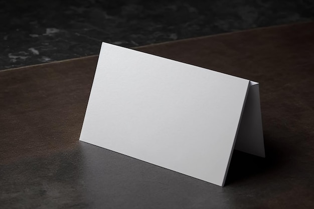 Белый пустой макет визитной карточки для дизайна вашей визитной карточки Generative AI