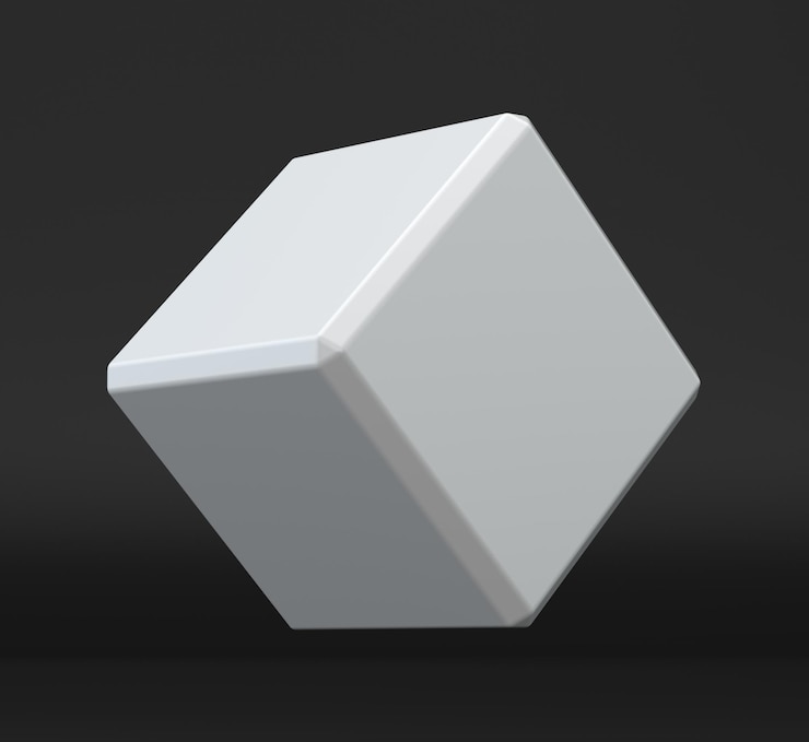 Photo white empty cube product background empty podium