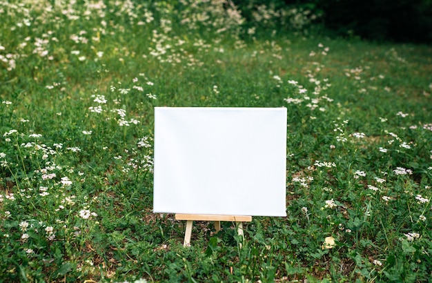 White empty mockup template poster canvas painting