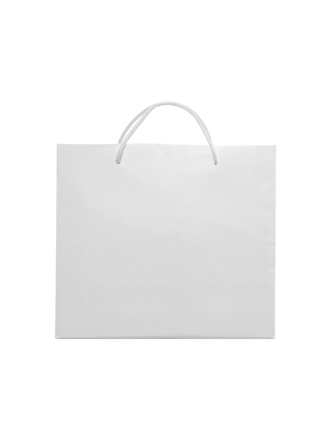 White empty Paper bag isolated on white background for design