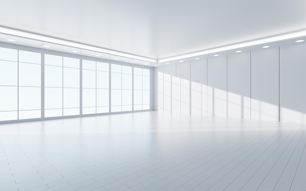 White empty room 3d rendering